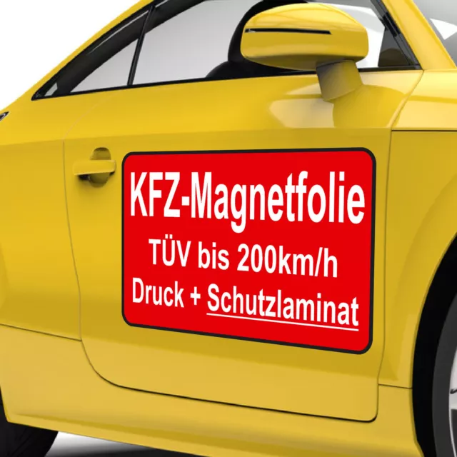 Magnetfolie Magnetschild für Auto BLITZVERSAND - KFZ-Werbung incl. Digitaldruck