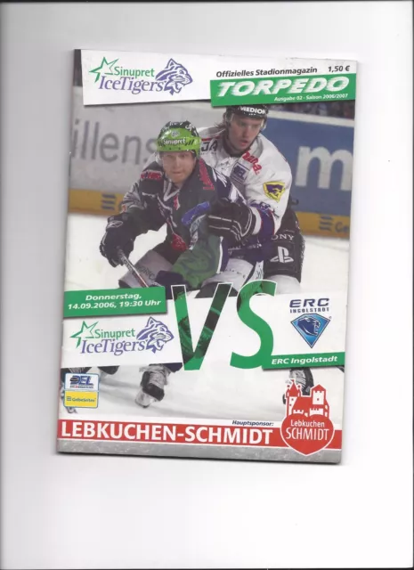 DEL Programm: NÜRNBERG ICE TIGERS - ERC INGOLSTADT, 14.09.2006, SAISON 06/07