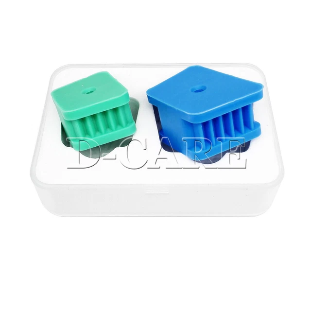 Mouth Bite Rubber Opener Cheek Retractor Dental Oral Care Tool 1*Blue + 1*Green