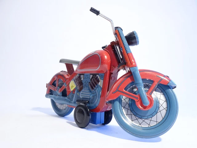 Tintoy Blechspielzeug Motorrad "1958", L= 23 cm, Aufzug mit Schlüssel und OVP