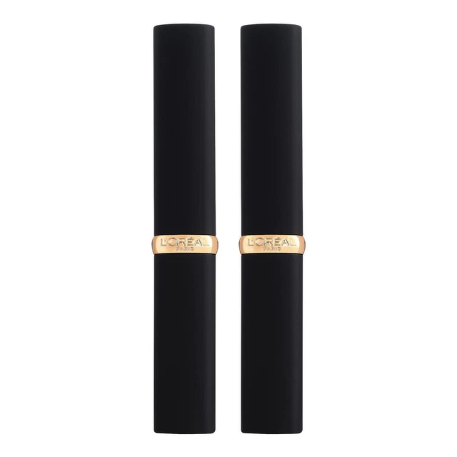 Rossetto L'Oreal Color Rich Intense Volume Opaco 16H, 480 Plum Dominant, Confezione da 2
