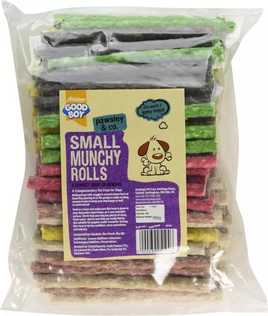 Good Boy - Assorted Small Munchy Rolls - Dog Chews - A Perfect Treat or Reward