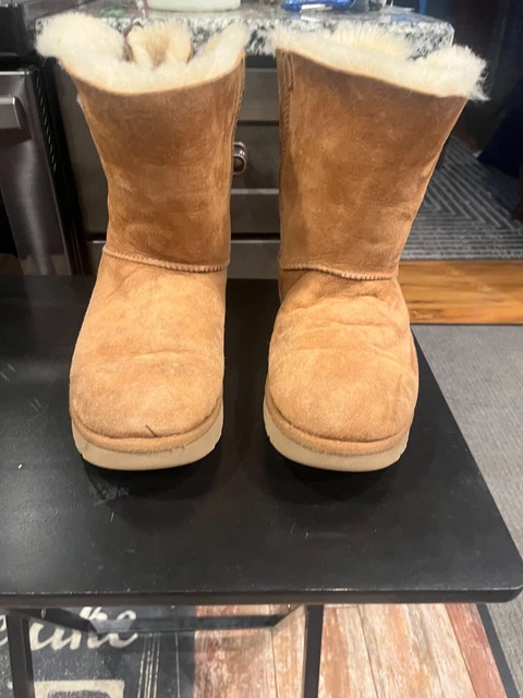 Women's Shoes UGG BAILEY BOW II Twinface Sheepskin Boots 1016225 CHESTNUT sz 10