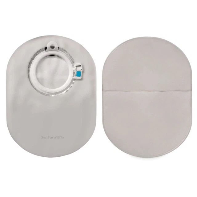 SenSura Mio Two-Piece Closed End Opaque Filtered Ostomy Pouch, 50 mm Stoma, C...