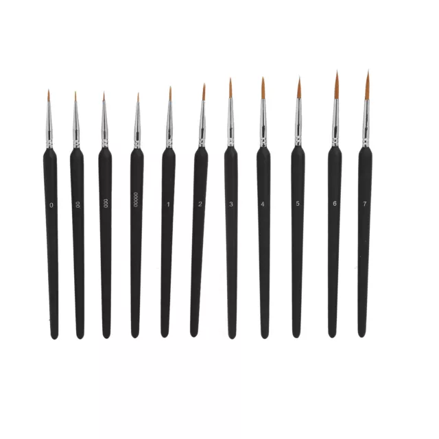 11x Fine Detail Paint Brush Set Paint Brushes Miniature Model Brushes Set ✲