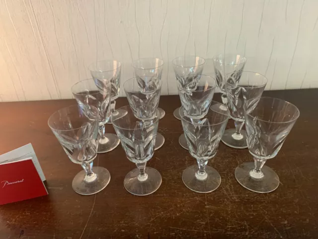 12 verres à vin blanc modèle Chartres en cristal de Baccarat (prix à l'unité)