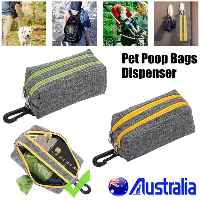 Pet Pouch Dog Poop Bag Container Dispenser Puppy Pick-Up Poo Waste Bags Holder