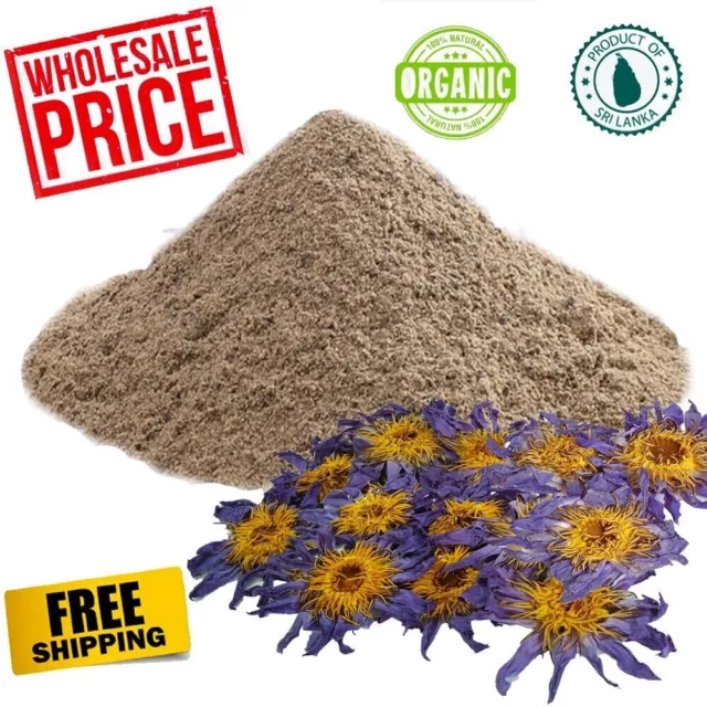 Blue Lotus Nymphaea Caerulea 100% Organic Handpicked Pure Dried Flowers BULK