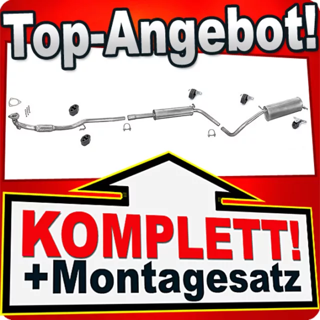 Auspuff für VW POLO (9N) 1.2 2001-2005 +Rohr Vorne Auspuffanlage