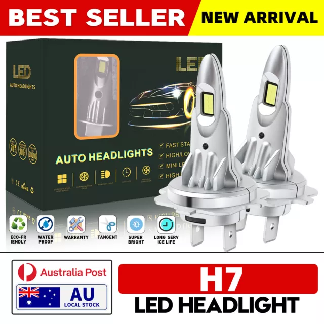 Waterproof H7 LED Headlight Bulbs Kit Lamp Car 6500K Globes High Low Beam CANBUS