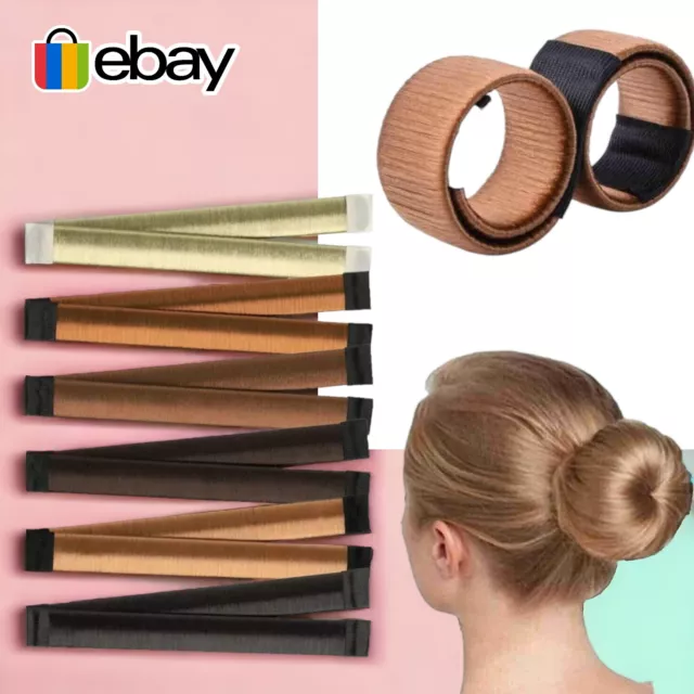 MAGIC FRENCH TWIST HAIR BUN MAKER Bands Easy Snap Tool Former Styling Donut DIY