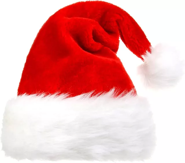 Bonnet de Noël Luxe avec Doublure Chapeau de Père Noël