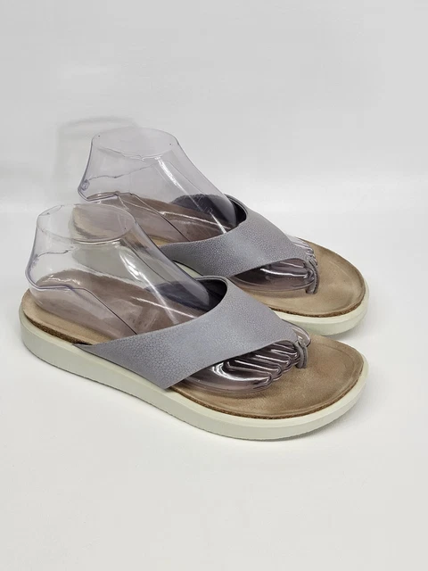 ECCO Womens Corksphere GRAY Thong Sandals Shoes EU 40  US 9-9.5