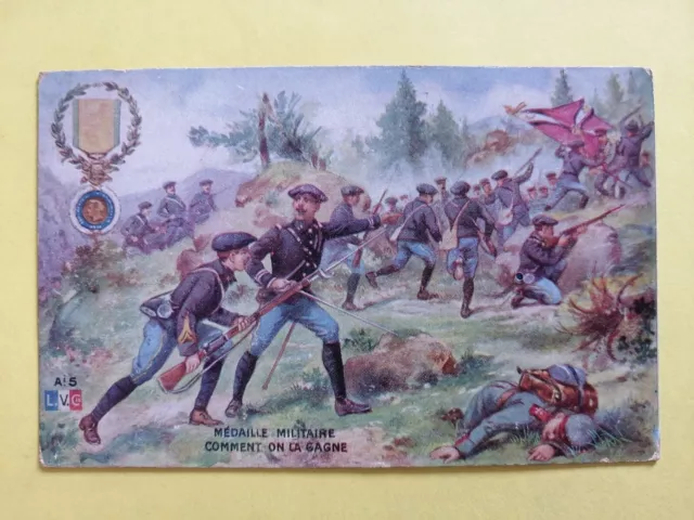 CPA Illustration WAR Alpine Hunters MILITARY MEDAL How to Win It