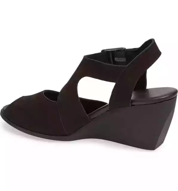 ARCHE Egwaro Nubuck Wedge Sandal Shoes Black Size EU 41 US 10 ~ NIB 3