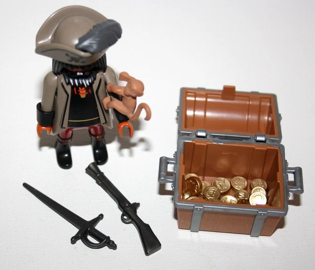 Coffre Au Trésor Playmobil Médiéval/pirates - 15 Pièces D'or, Occasion