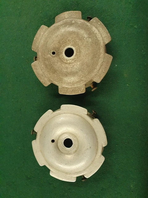 A pair of BRAY 1930's aluminium gas lighting galleries