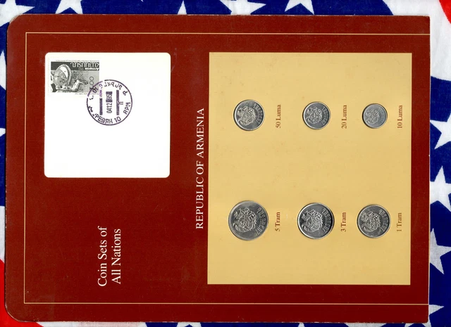 Coin Sets of All Nations Armenia UNC 5,3,1 Tram 50,20,10 Luma 1994