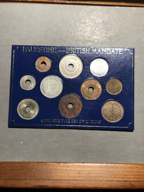 Palestine-British Mandate Complete Type Set 10 High Grade Coins