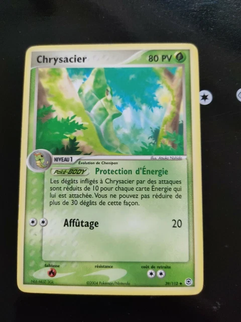 Carte Pokemon - Chrysacier Lp 39/112 Ex Rouge Feu Vert Feuille