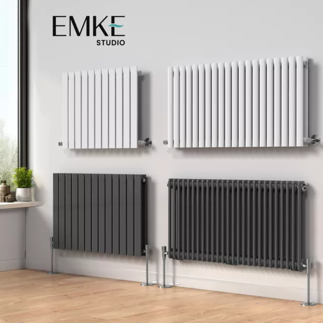 EMKE Radiator Traditional Column Cast Iron Designer Flat Panel Rads Horizontal