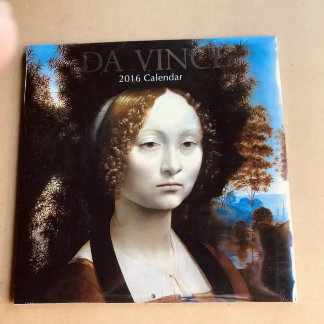 Leonardo Da Vinci Sealed Calendar Mona Lisa Vitruvian Man Anatomical Study