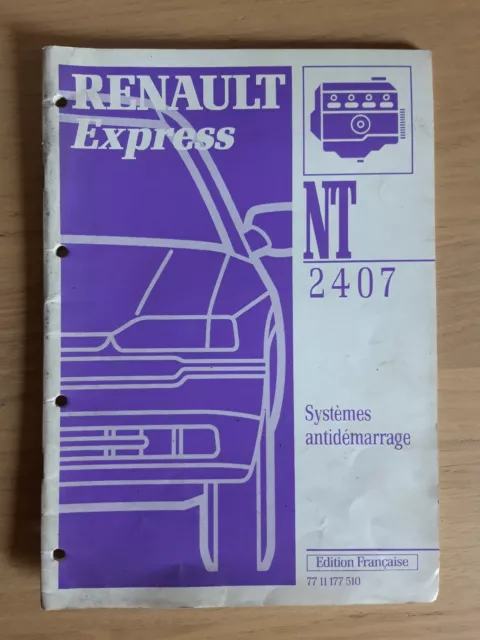 (336B) Manuel d'atelier RENAULT - Express, Systèmes antidémarrage, NT 2407.