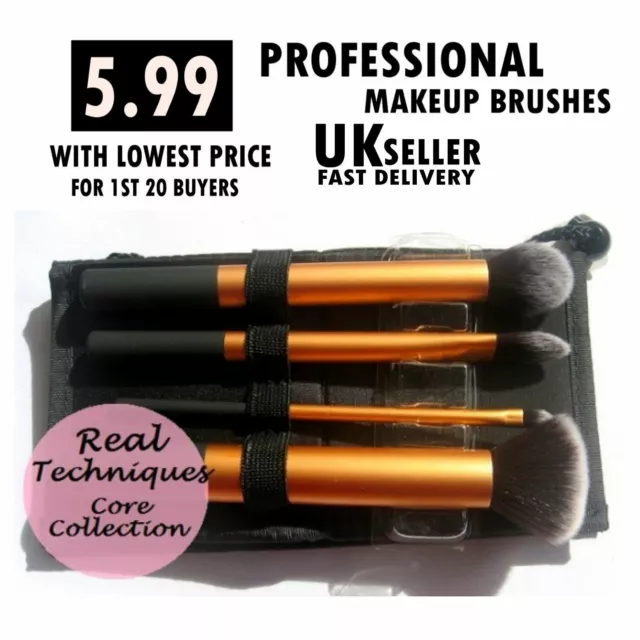 Real Techniques Make up Brushes Core Collection/Travel Essentials/Starter 4 Sets