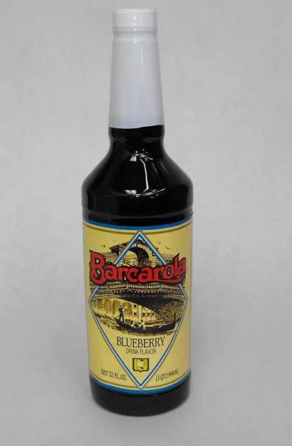 Gourmet BLUEBERRY Syrup 32oz. Barcarola Coffee Drink & Italian Soda Flavor