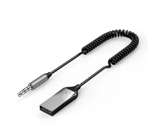 Récepteur Bluetooth 5.0 Voiture AUX Jack USB Adaptateur Audio Son KIT MAIN LIBRE