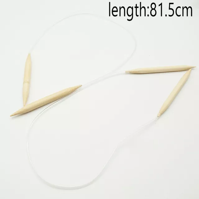 10mm/12mm Wooden Circular Knitting Needles With Plastic Tube Crochet Pins Needle