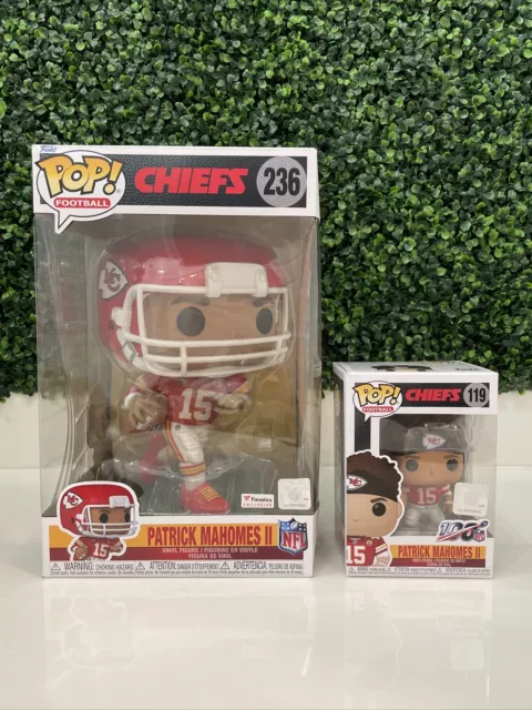 Patrick Mahomes Funko Pop! Kansas City Chiefs Fanatics Jumbo #236 And #119 Lot