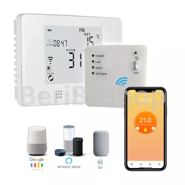 Cronotermostato Wifi+Rf Senza Fili Alexa Google Termostato Da Parete O Box 503