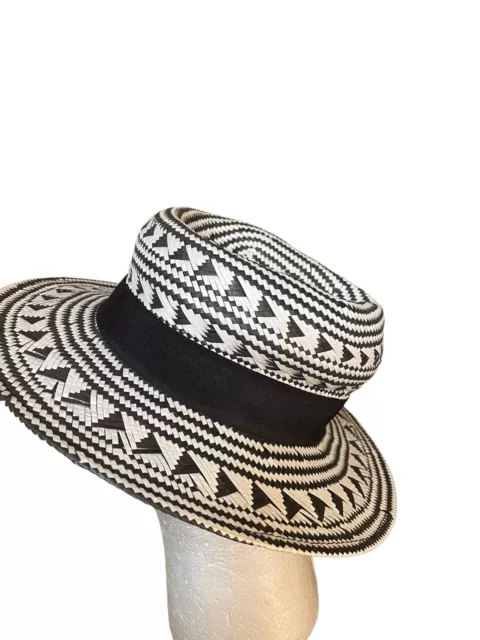 Ale by Alessandra Solana Fedora Women's Straw Hat black and white