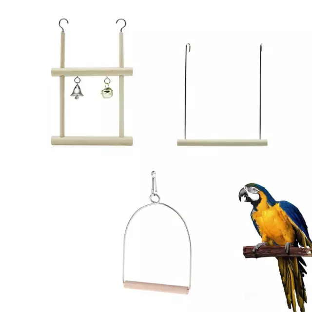 Bird Cage Swings - Budgie Small Bird Cage Toys- Mixed Variety Parrots Swing Toy