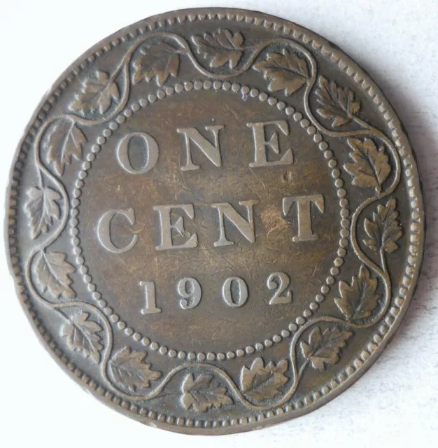 1902 CANADA CENT - Excellent Coin - FREE SHIP - Prem Vintage Bin #12