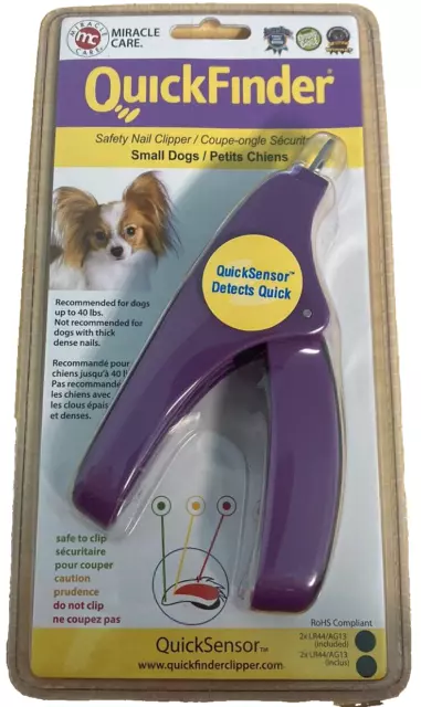Miracle Care QuickFinder Safety Nail Clipper Small Dogs BRAND NEW #4829