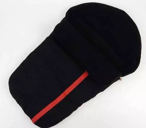 Urban Detour Black/Red Stripe Universal Winter Footmuff Cosytoes Warm Snug Liner