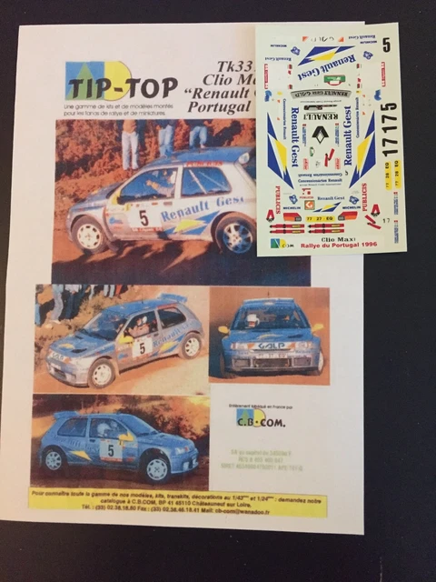 Décalcomanies 1/43 Renault Clio Barbe Rallye Mont Blanc 2007 - Planche De Décoration Neuve