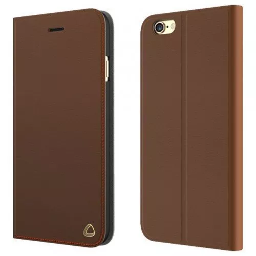 OCCA Leather Folio Flip Wallet Case/Cover for iPhone 8 Plus / 7 Plus - Brown NEW