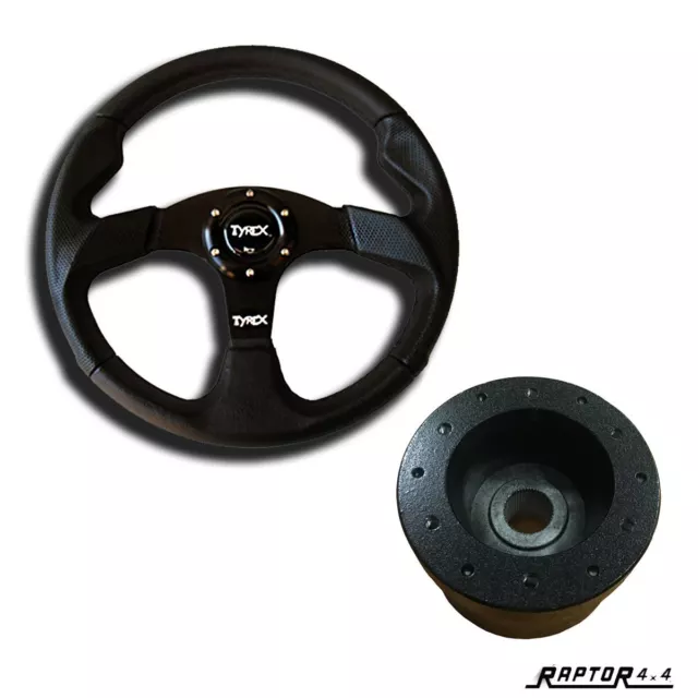 Tyrex Raptor 4x4 Sport Steering Wheel 14'' Faux Leather With 48 Spline Boss Kit