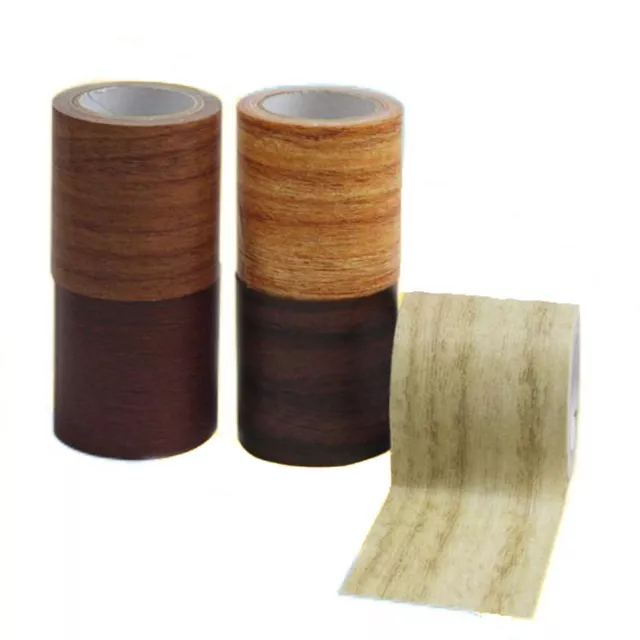 2 piezas cinta adhesiva zócalo reparación muebles cinta herramienta de reparación impermeable