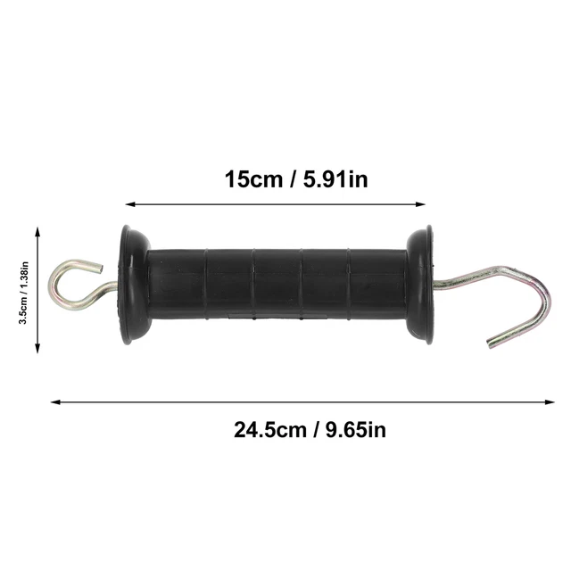 5X Electric Fence Handle Insulated Gate Grip Bar W/Metal Hook For Farm New LT