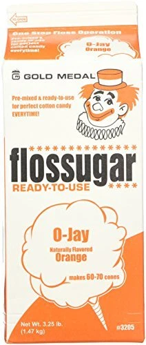 Flossugar Flavour: Orange, net wt. 3.25 lbs