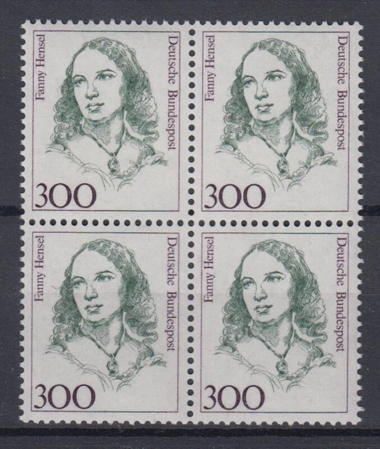 Bund 1433 4er Block Frauen 300 Pf postfrisch