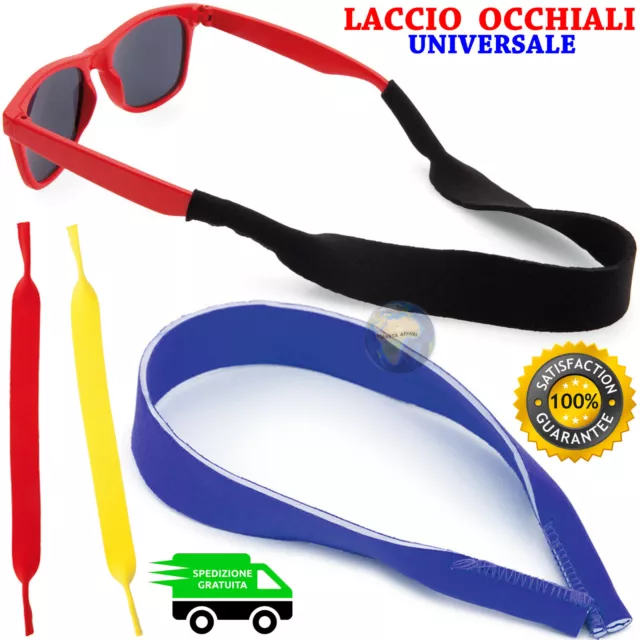 LACCIO per OCCHIALI da Sole VISTA Sportivo ELASTICO Cordino NASTRO Unisex SPORT