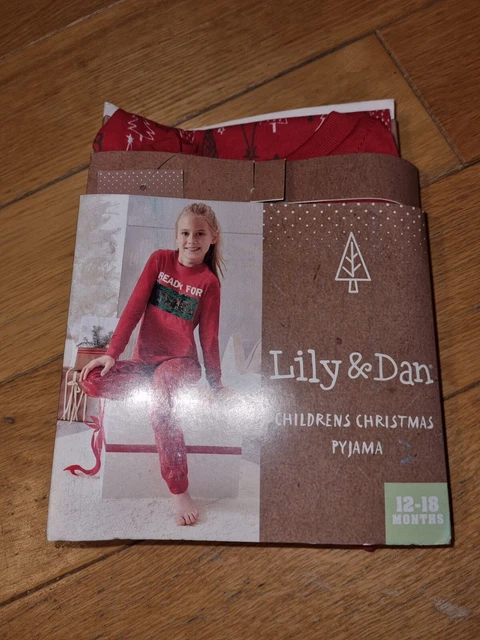 *Lily & Dan* Splendide Ragazze Natalizie Scintillanti Pigiami Pigiami Pigiami Nuovi Con Etichette