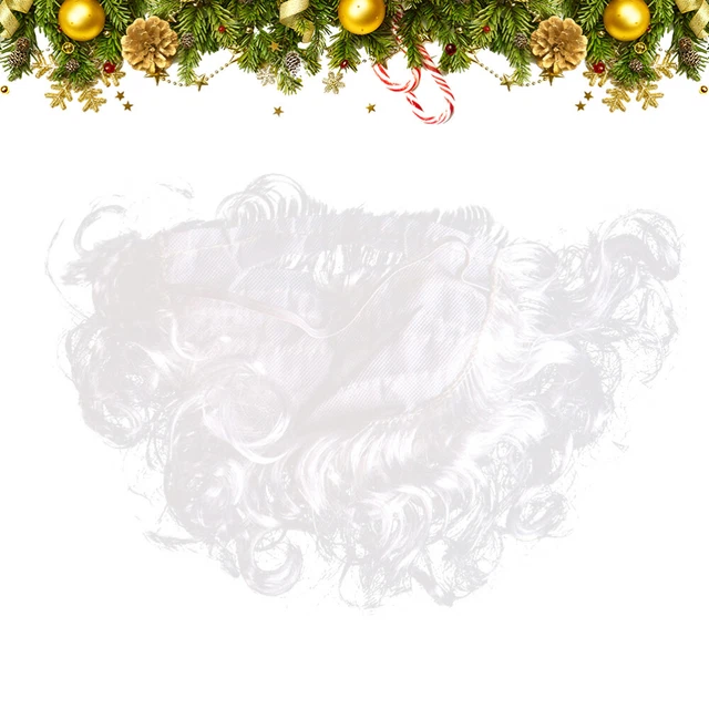 Parrucca da barba oggetti di scena simulati baffi divertenti outfit Babbo Natale