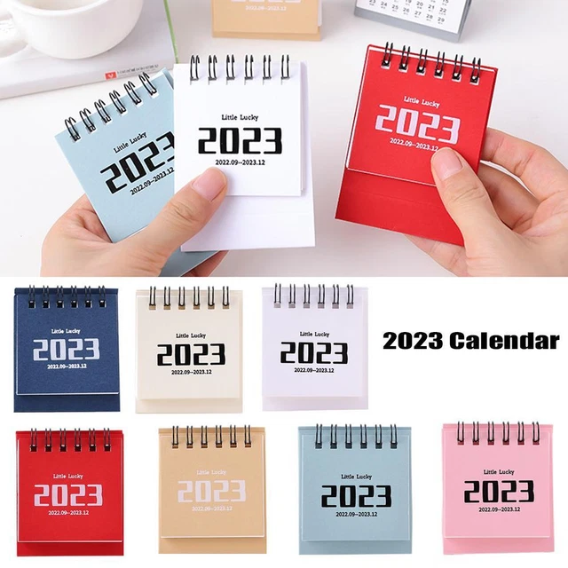 MINI DESK CALENDAR 2023 Portable Standing Flip Small Desktop Calendar
