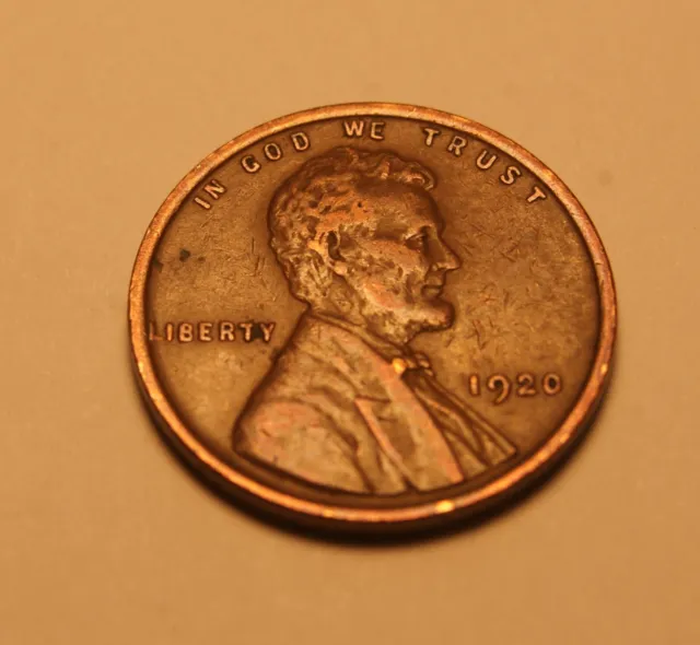 1920 S Lincoln Cent XF 4